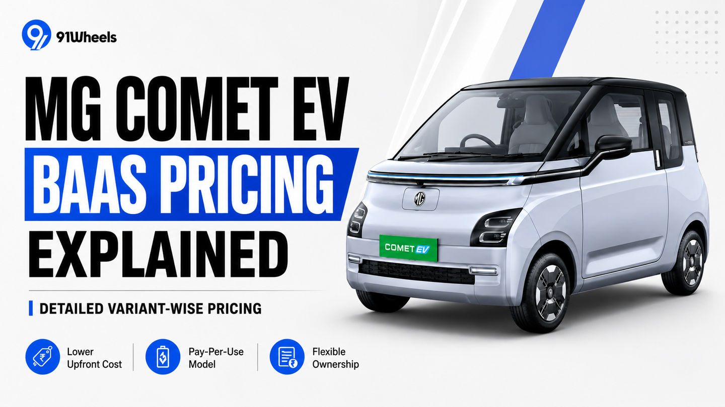 MG Comet EV BaaS Pricing Explained; Detailed Variant-Wise Pricing 